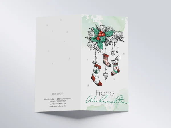 Weihnachtskarte DIN lang hoch – Bild 2