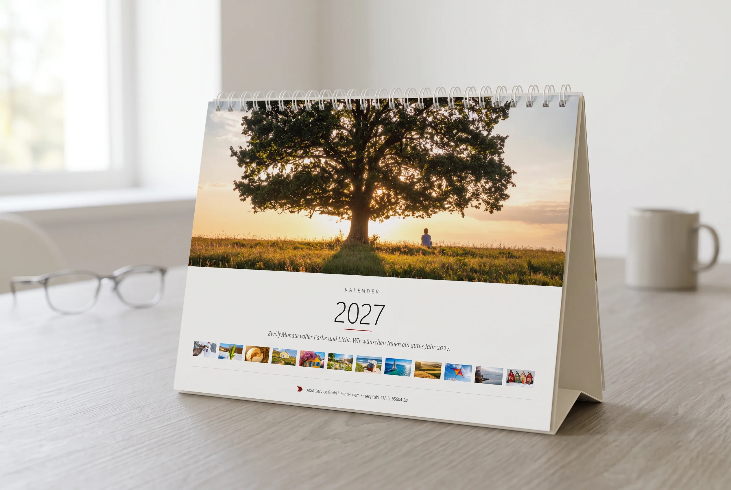 Tischkalender A5 quer 2027