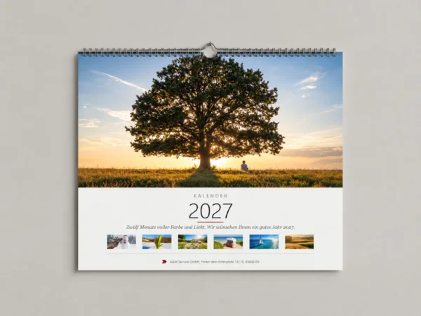 Wandkalender A3 quer 2027