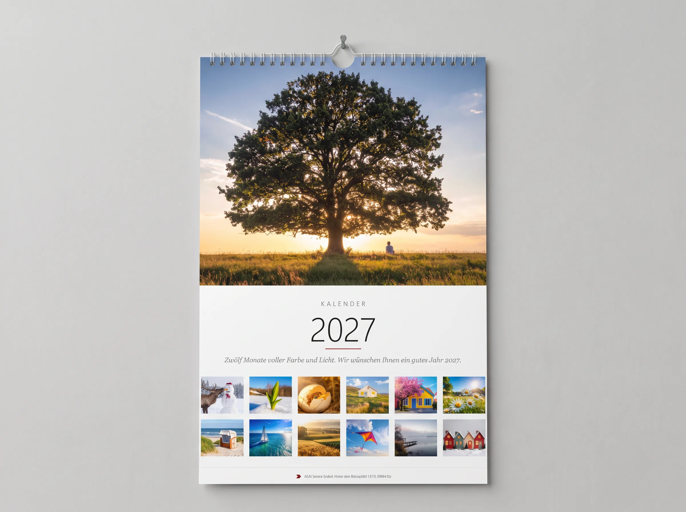 Wandkalender A4 hoch 2027