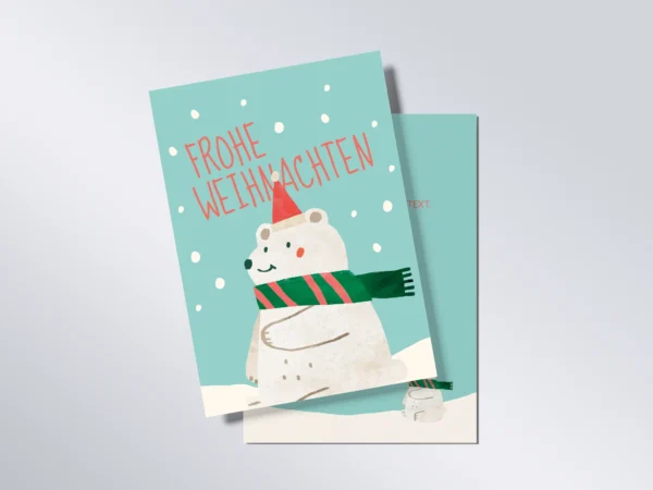 Weihnachtskarte „Bär“ A6 hoch