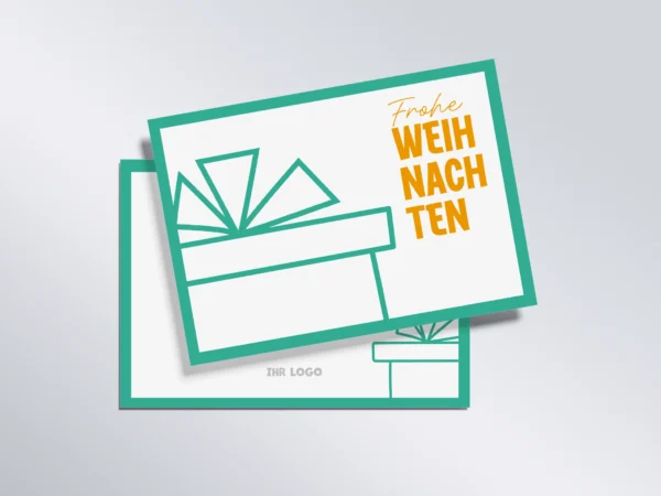 Weihnachtskarte A6 quer „Geschenk“