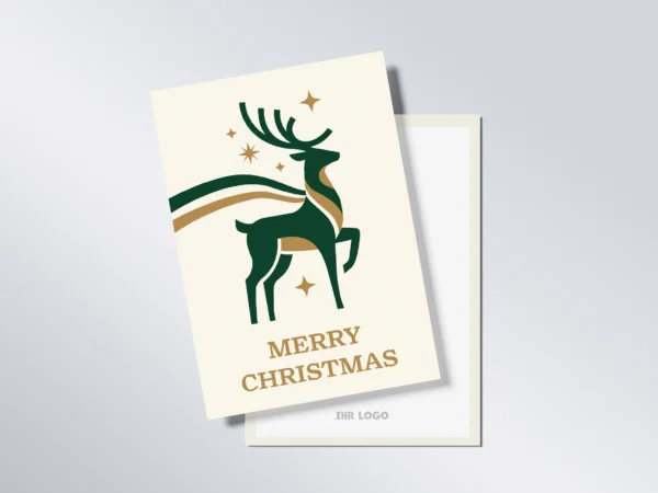 Weihnachtskarte A6 hoch „Hirsch 2“