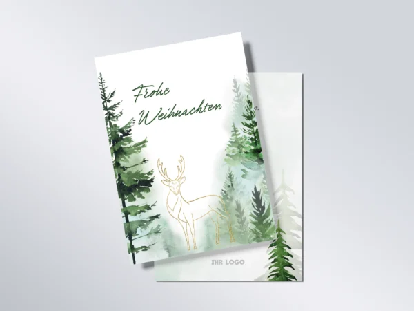 Weihnachtskarte „Hirsch“ A6 hoch