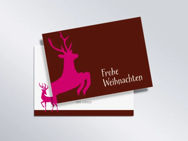 Weihnachtskarte „Hirsch“ A6 quer
