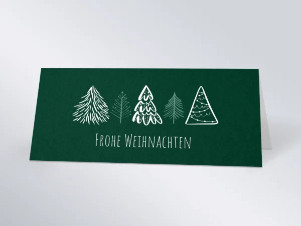 Weihnachtskarte „Wintertee“ DL quer Falz oben
